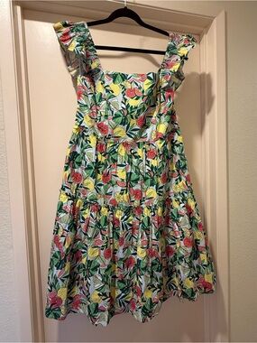 Eliza J Women’s Citrus Floral Sundress - Yellow, Green & Pink